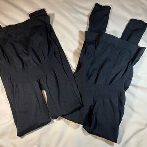 Mothers Essentials Black Maternity‎ Leggings, Set of 2, Size Small